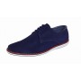 Pantofi barbati casual din piele naturala intoarsa bleumarin 881BLMVEL